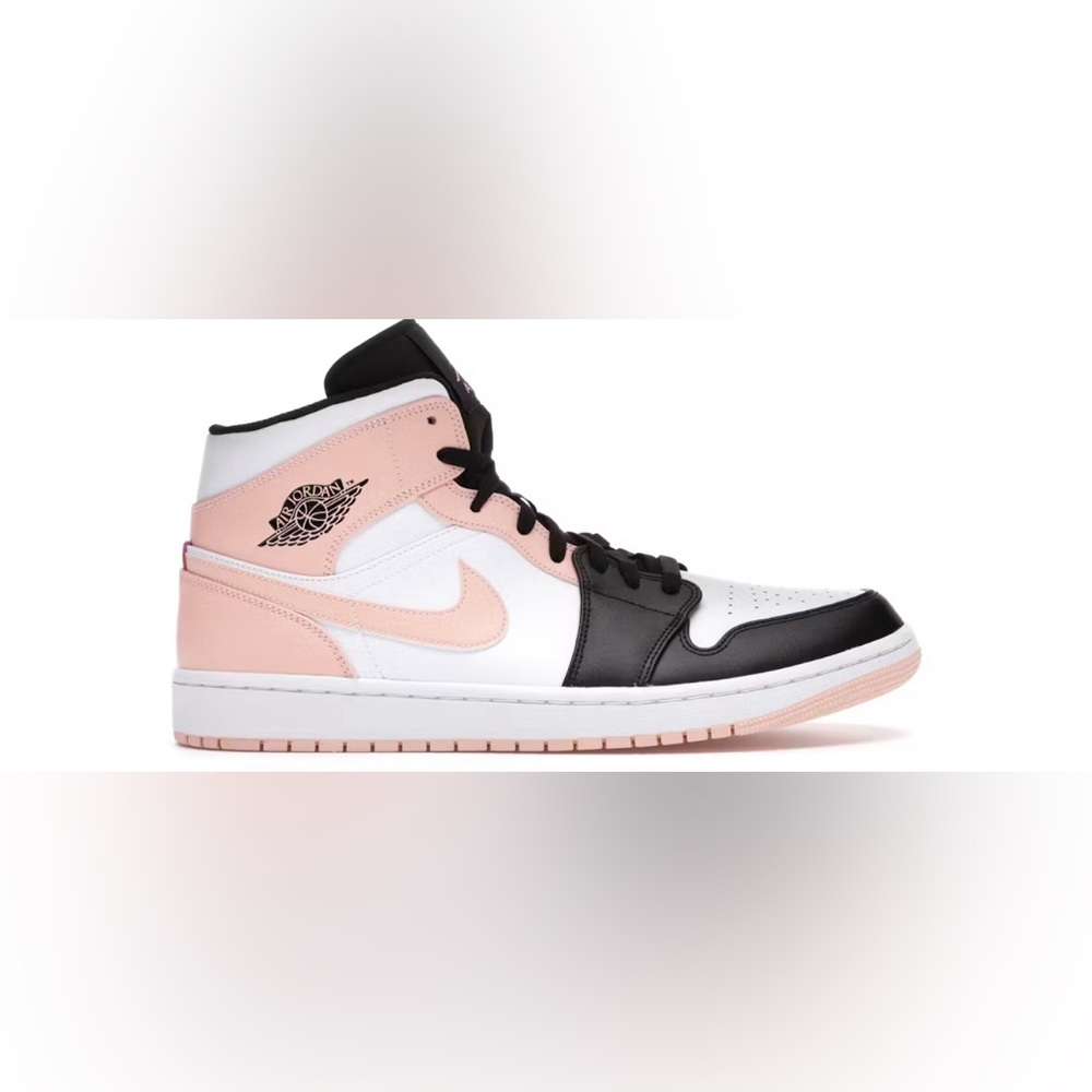 Nike Air Jordan 1 Mid 4.5Y (GS) Arctic Orange (Soft Pink) Black Toe
